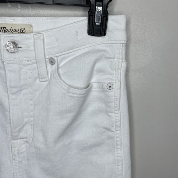 MADEWELL Womens 10" High-Rise Skinny Jeans EUC Sz 26 Pure White Stretch AJ233 - Picture 5 of 10